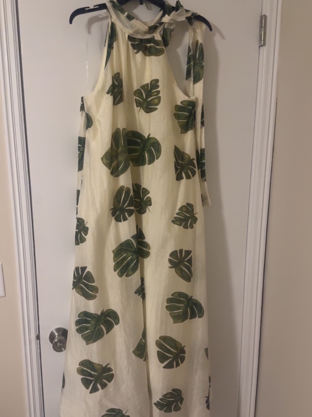 Entro palm print maxi dress